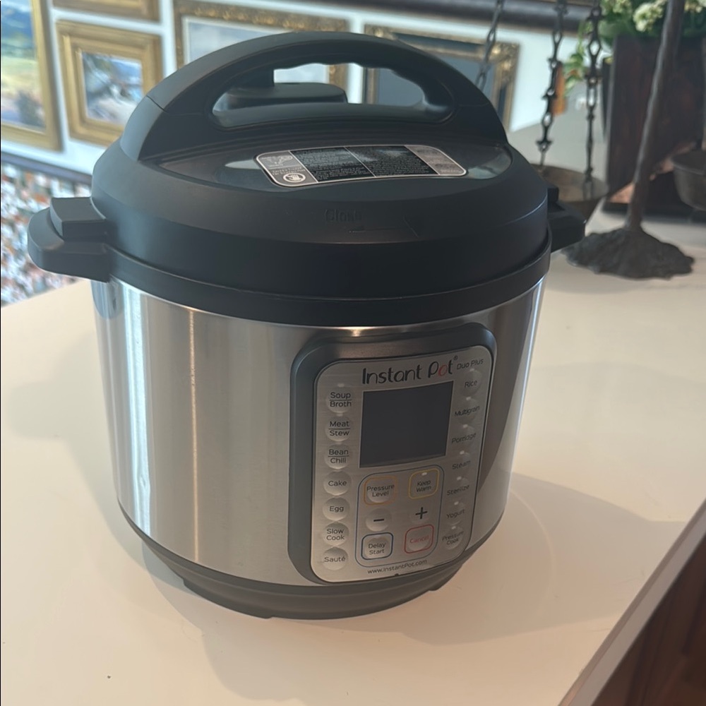 Duo Plus Black and Silver Pressure Cooker instant pot